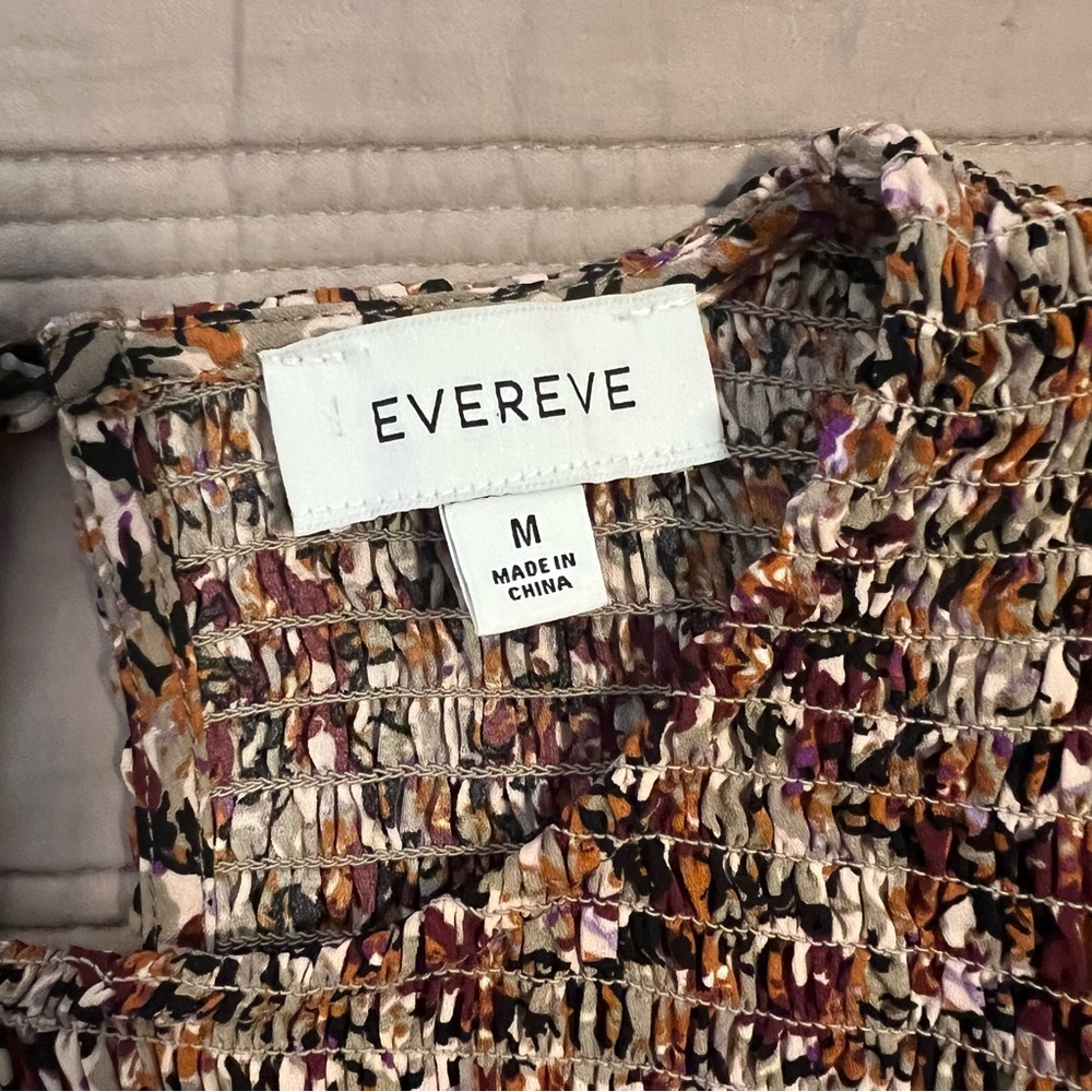 Evereve Women's Floral Smocked Top - Multicolor - Picture 2 of 5